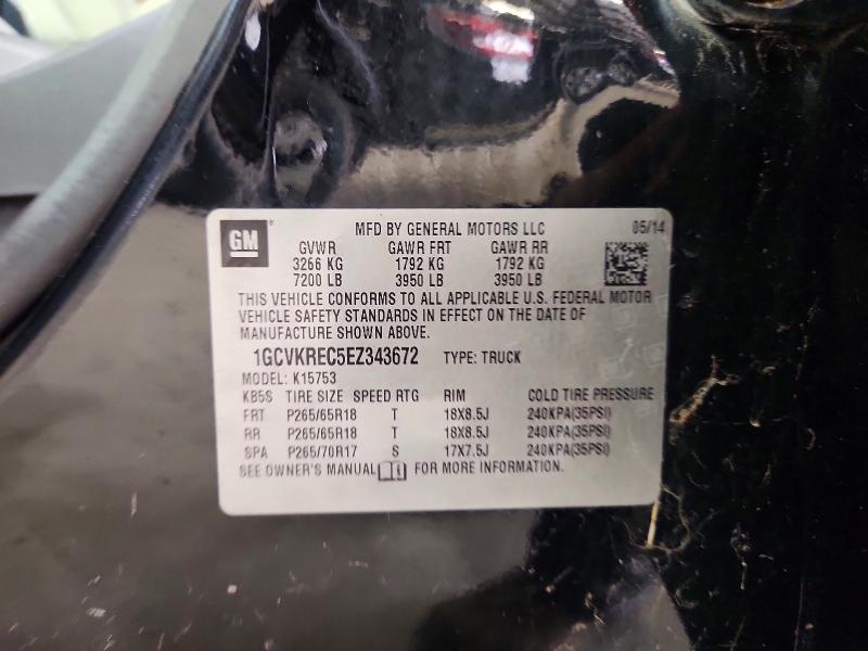 Auction sale of the 2014 Chevrolet Silverado, vin: 1GCVKREC5EZ343672, lot number: 64984556