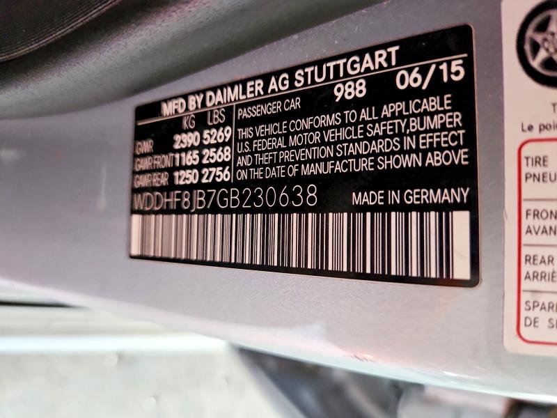 Продажа на аукционе авто 2016 Mercedes-benz E, vin: WDDHF8JB7GB230638, номер лота: 65168736