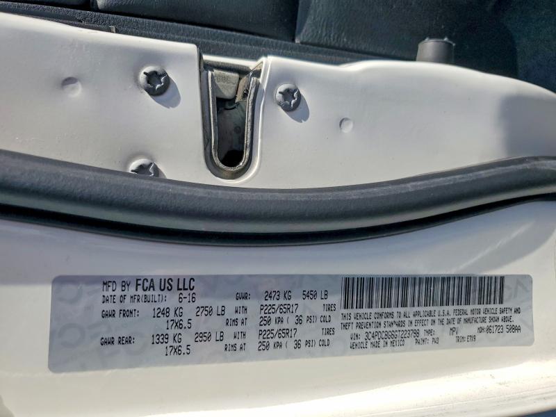 63428346 :رقم المزاد ، 3C4PDCBG6GT223798 vin ، 2016 Dodge Journey مزاد بيع