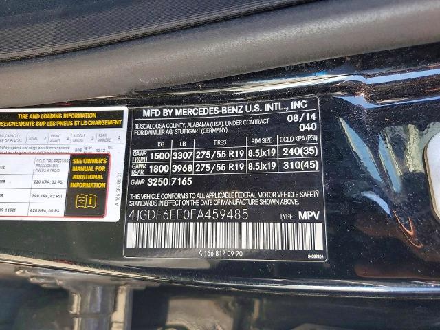 Продажа на аукционе авто 2015 Mercedes-benz Gl, vin: 4JGDF6EE0FA459485, номер лота: 61902996