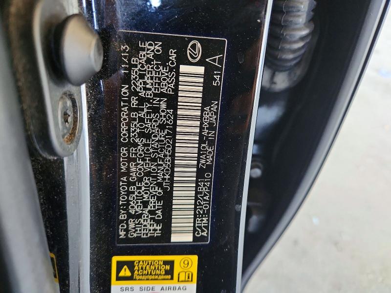 Aukcja sprzedaży 2013 Lexus Ct, vin: JTHKD5BH5D2171624, numer aukcji: 66093796
