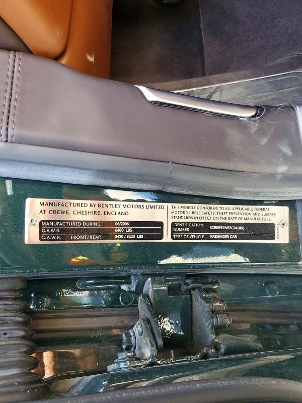64084416 :رقم المزاد ، SCBBR93W87C041006 vin ، 2007 Bentley Continental مزاد بيع
