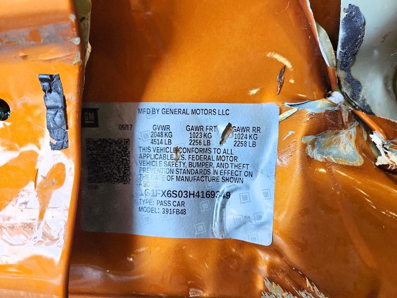 63969266 :رقم المزاد ، 1G1FX6S03H4169349 vin ، 2017 Chevrolet Bolt Ev مزاد بيع