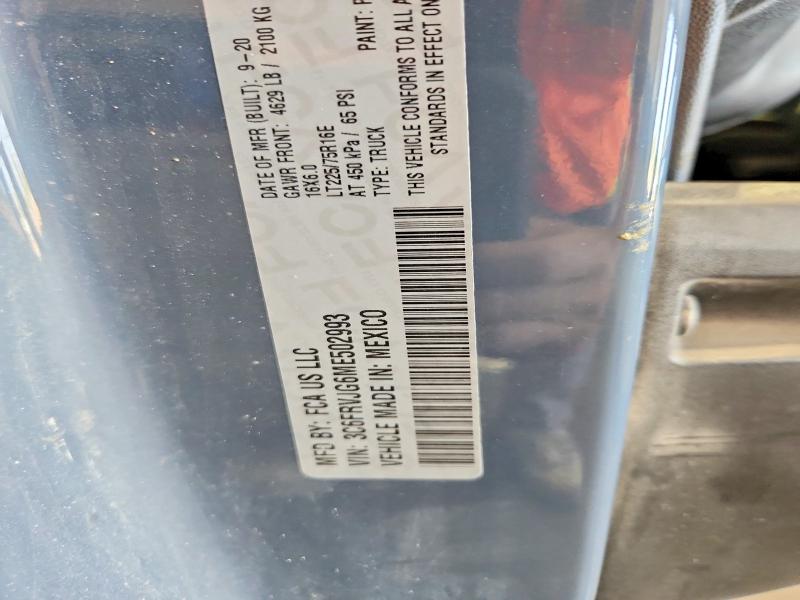 Aukcja sprzedaży 2021 Ram Promaster 3500, vin: 3C6FRVJG6ME502993, numer aukcji: 65061476