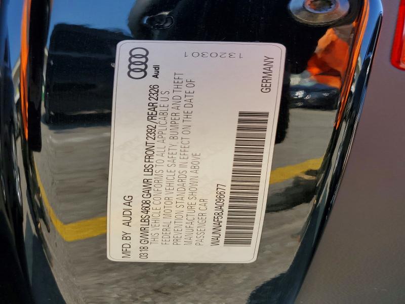 Продажа на аукционе авто 2018 Audi A5, vin: WAUNNAF58JA096677, номер лота: 66818716