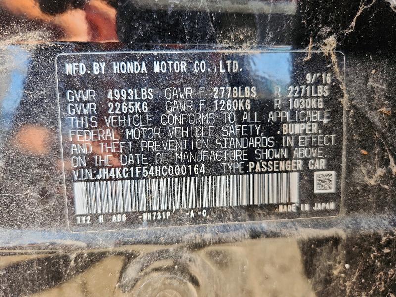 2017 Acura Rlx მანქანა იყიდება აუქციონზე, vin: JH4KC1F54HC000164, აუქციონის ნომერი: 66987066