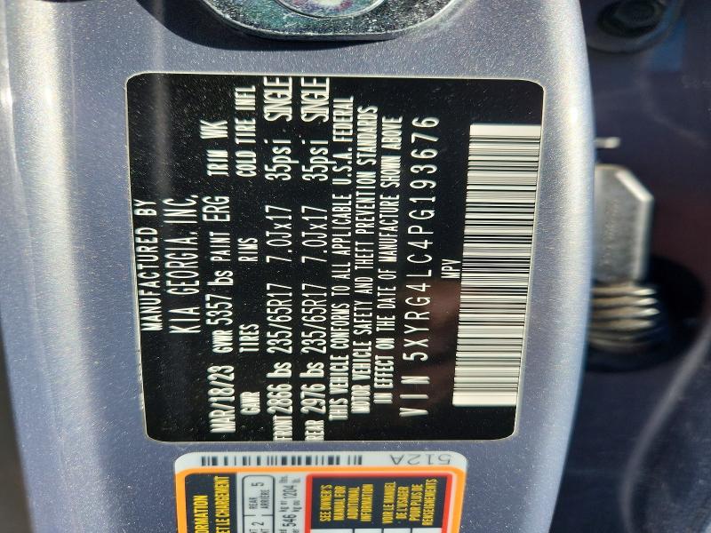 Aukcja sprzedaży 2023 Kia Sorento, vin: 5XYRG4LC4PG193676, numer aukcji: 65825826