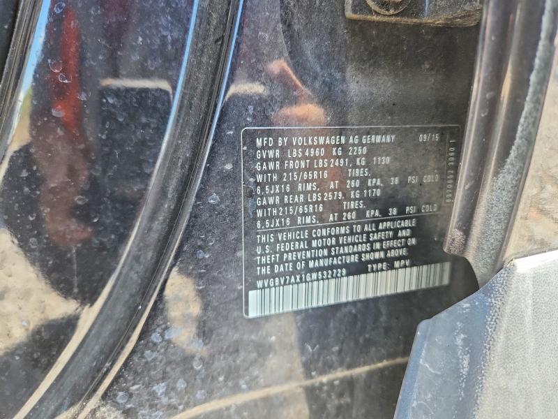 Продажа на аукционе авто 2016 Volkswagen Tiguan, vin: WVGBV7AX1GW532729, номер лота: 66442826