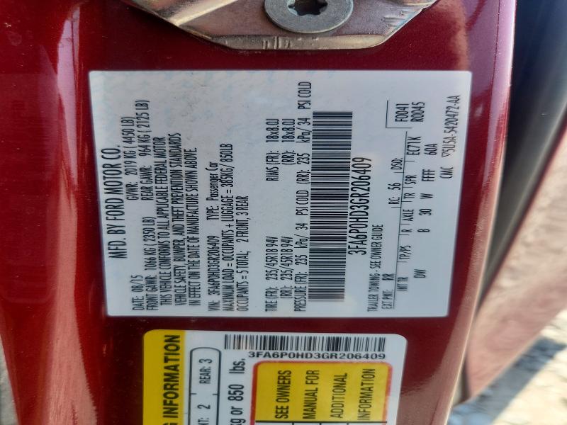 Продаж на аукціоні авто 2016 Ford Fusion, vin: 3FA6P0HD3GR206409, номер лоту: 63498336
