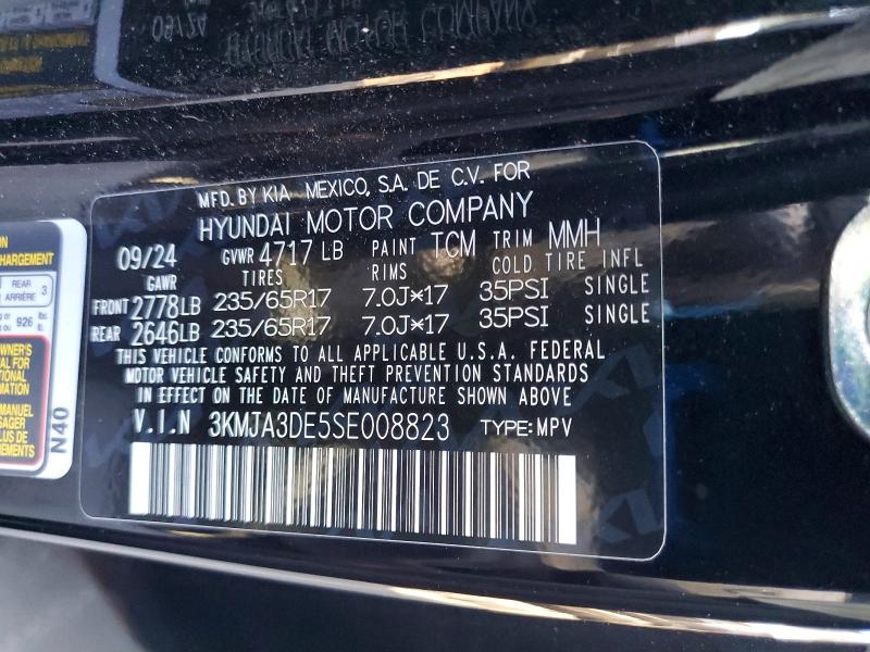 Aukcja sprzedaży 2025 Hyundai Tucson, vin: 3KMJA3DE5SE008823, numer aukcji: 63730106