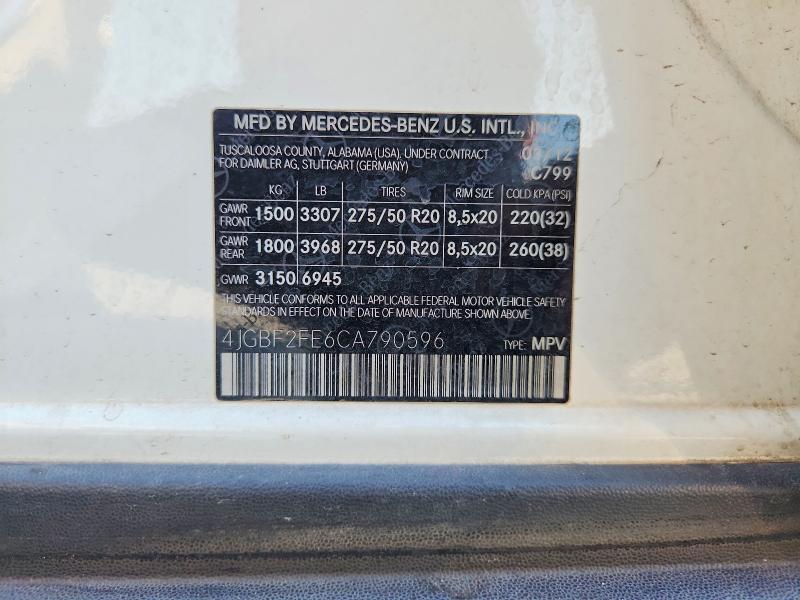Продаж на аукціоні авто 2012 Mercedes-benz Gl, vin: 4JGBF2FE6CA790596, номер лоту: 66133486