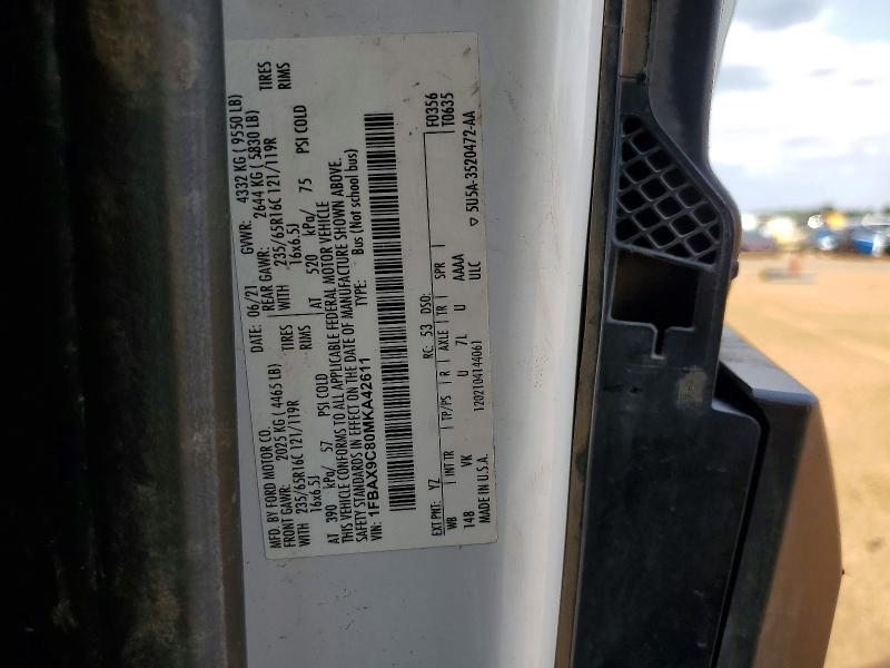 Продаж на аукціоні авто 2021 Ford Transit, vin: 1FBAX9C80MKA42611, номер лоту: 63924866
