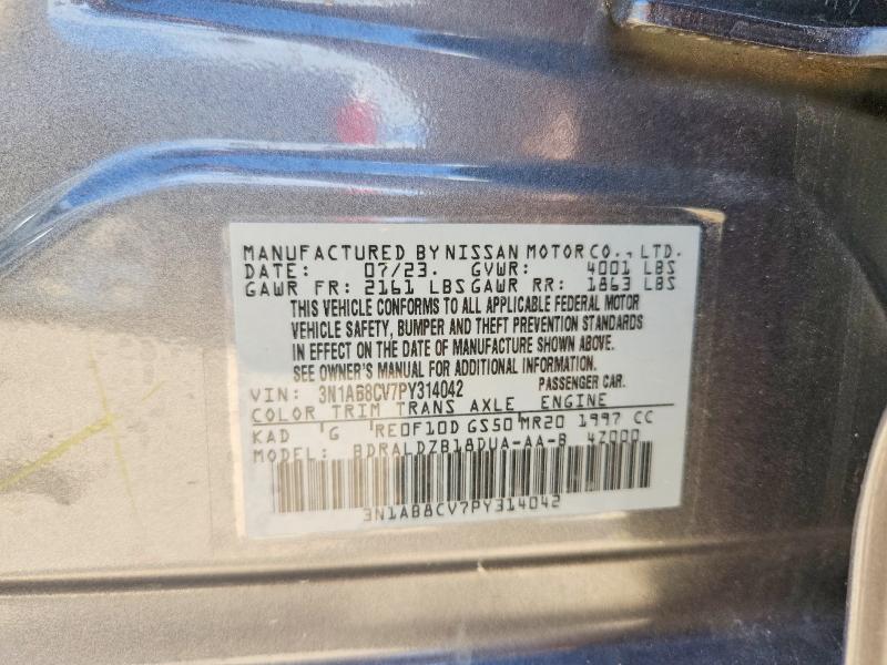 Aukcja sprzedaży 2023 Nissan Sentra, vin: 3N1AB8CV7PY314042, numer aukcji: 64190196