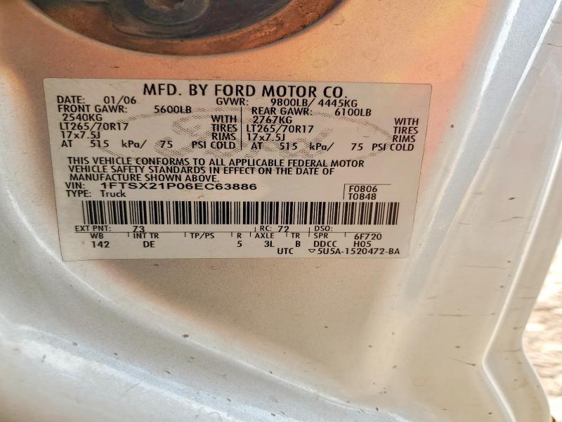 64115436 :رقم المزاد ، 1FTSX21P06EC63886 vin ، 2006 Ford F250 مزاد بيع