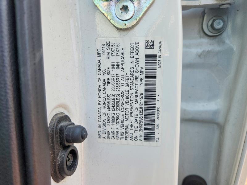 2018 Honda Cr-v მანქანა იყიდება აუქციონზე, vin: 2HKRW6H35JH211576, აუქციონის ნომერი: 64765436