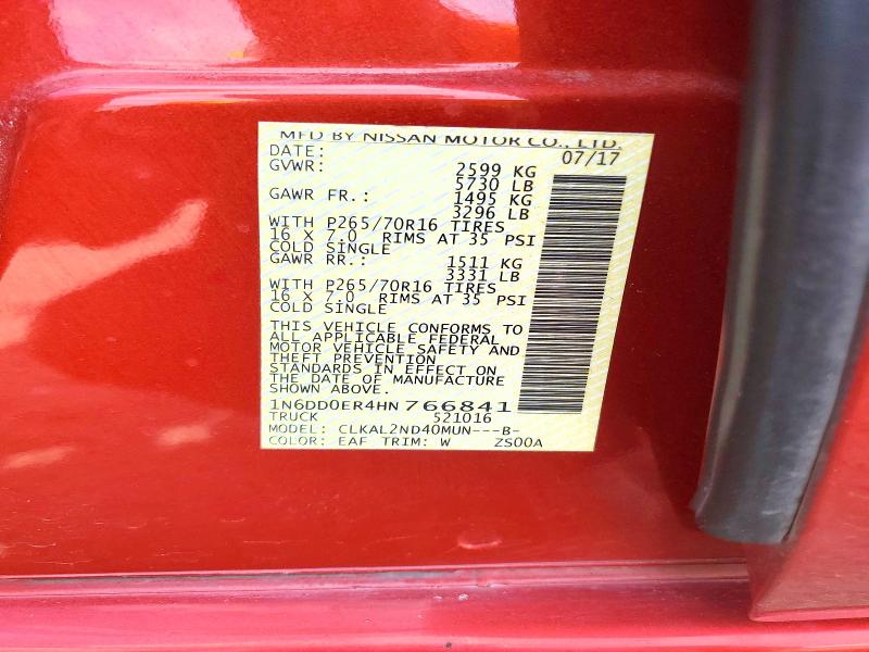 Продаж на аукціоні авто 2017 Nissan Frontier, vin: 1N6DD0ER4HN766841, номер лоту: 66196346