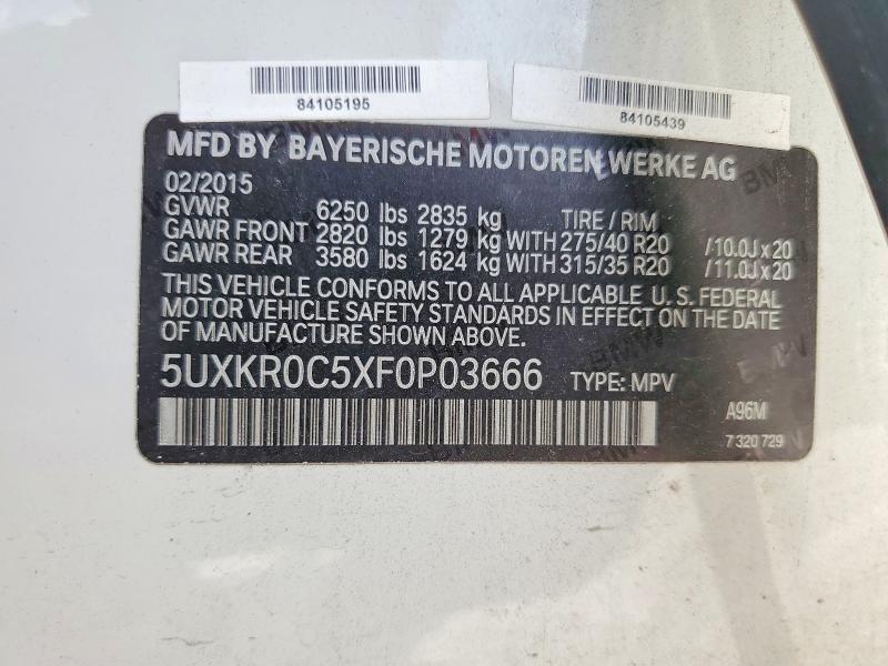Продажа на аукционе авто 2015 Bmw X5, vin: 5UXKR0C5XF0P03666, номер лота: 65135626