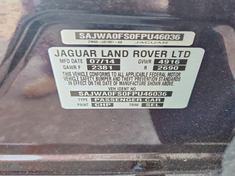 Продаж на аукціоні авто 2015 Jaguar Xf, vin: SAJWA0FS0FPU46036, номер лоту: 63120906