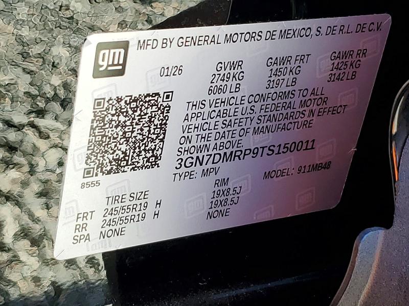 2026 Chevrolet Equinox მანქანა იყიდება აუქციონზე, vin: 3GN7DMRP9TS150011, აუქციონის ნომერი: 65017976