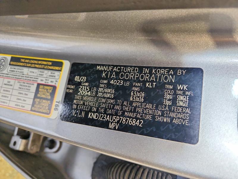 Aukcja sprzedaży 2023 Kia Soul, vin: KNDJ23AU5P7876842, numer aukcji: 63927836