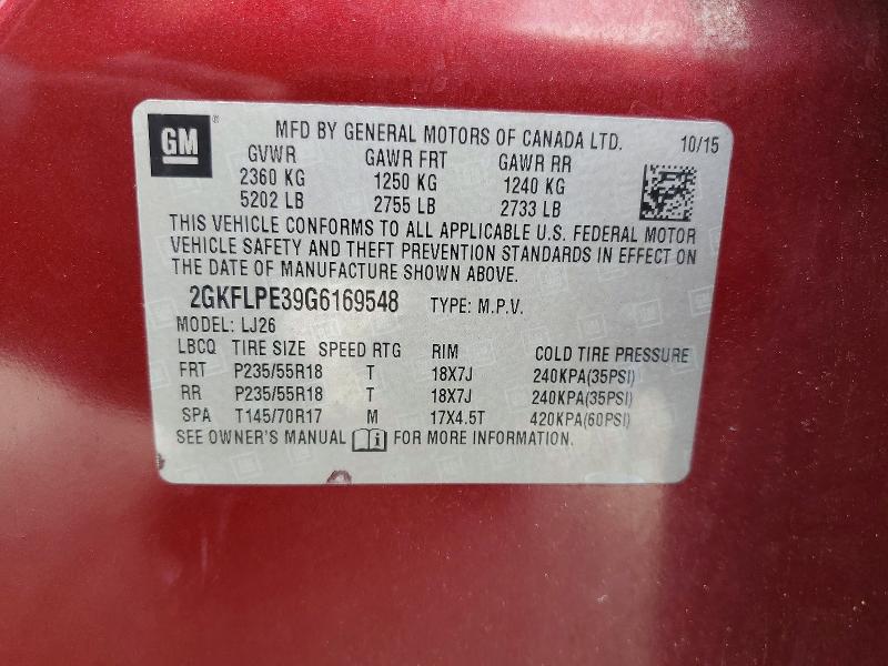 Продаж на аукціоні авто 2016 Gmc Terrain, vin: 2GKFLPE39G6169548, номер лоту: 67561366