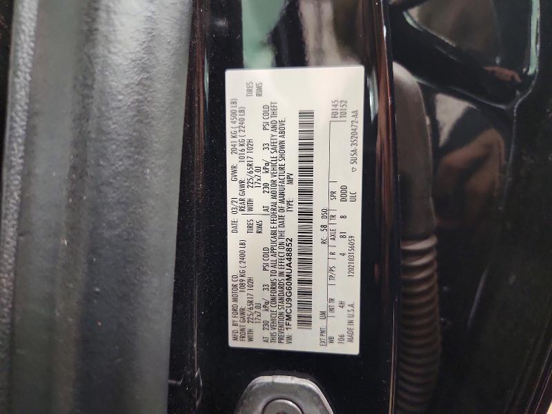 Aukcja sprzedaży 2021 Ford Escape, vin: 1FMCU9G60MUA48852, numer aukcji: 68365506