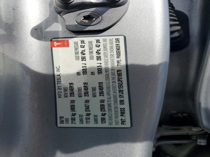 66039366 :رقم المزاد ، 5YJ3E1EA2JF016676 vin ، 2018 Tesla Model 3 مزاد بيع