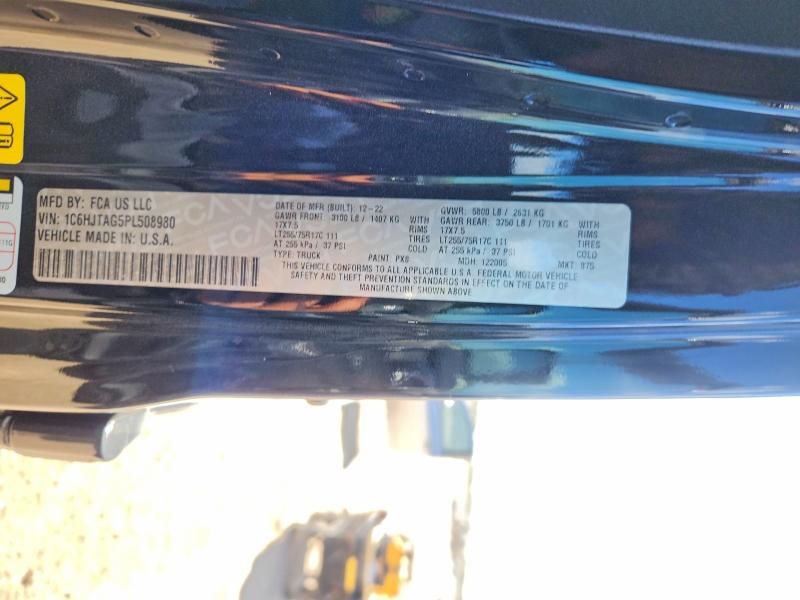 Продажа на аукционе авто 2023 Jeep Gladiator, vin: 1C6HJTAG5PL508980, номер лота: 65291756