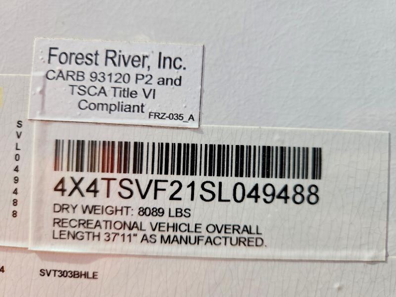 64819756 :رقم المزاد ، 4X4TSVF21SL049488 vin ، 2025 Forest River Surveryor مزاد بيع