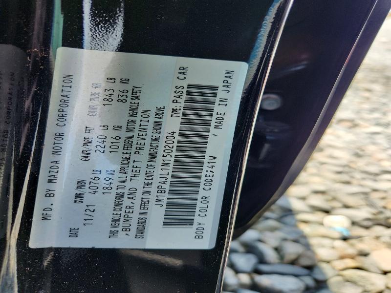 Aukcja sprzedaży 2022 Mazda 3, vin: JM1BPAJL1N1502004, numer aukcji: 65206466