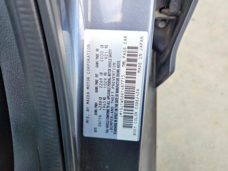 Aukcja sprzedaży 2016 Mazda 6, vin: JM1GJ1W56G1487715, numer aukcji: 65334546