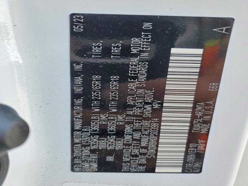Aukcja sprzedaży 2023 Toyota Highlander, vin: 5TDKDRBH0PS039814, numer aukcji: 64053446