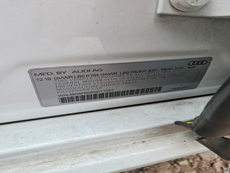 Aukcja sprzedaży 2019 Audi A8, vin: WAU8DAF86KN011291, numer aukcji: 64006206