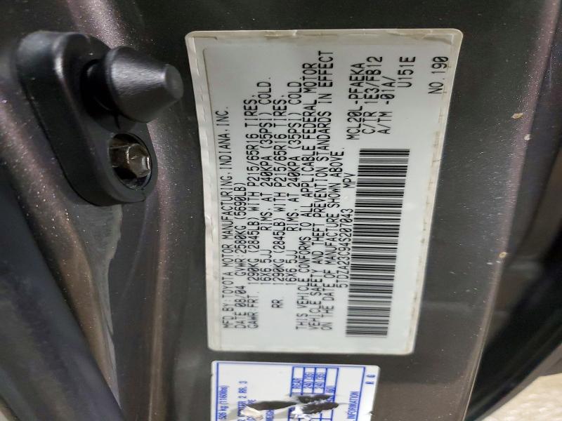 Продажа на аукционе авто 2004 Toyota Sienna, vin: 5TDZA23C94S207043, номер лота: 63691176