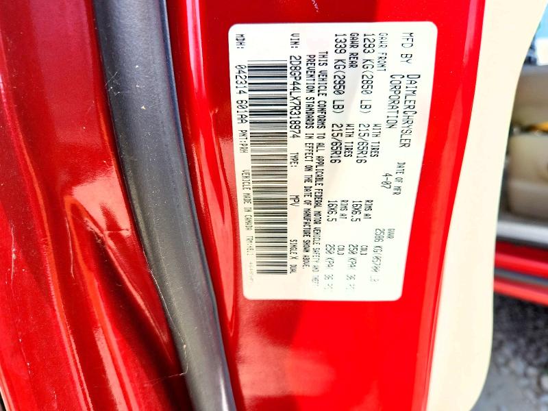Aukcja sprzedaży 2007 Dodge Grand Caravan, vin: 2D8GP44LX7R318974, numer aukcji: 64998636