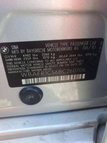 Продаж на аукціоні авто 2011 Bmw 528, vin: WBAFR1C56BC260706, номер лоту: 67409076