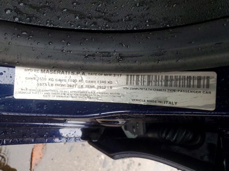 Aukcja sprzedaży 2017 Maserati Ghibli, vin: ZAM57RTA7H1244871, numer aukcji: 66898396
