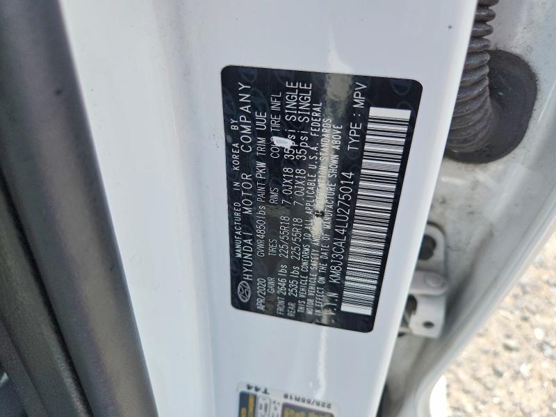 Продаж на аукціоні авто 2020 Hyundai Tucson, vin: KM8J3CAL4LU275014, номер лоту: 64262596
