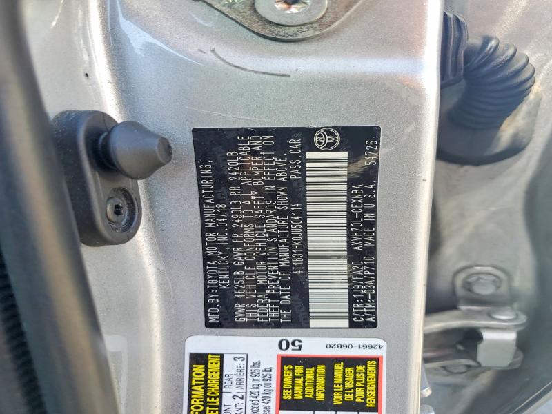 Aukcja sprzedaży 2018 Toyota Camry, vin: 4T1B31HK0JU504114, numer aukcji: 63911016