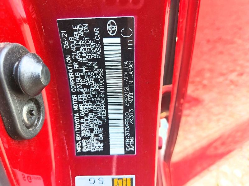 64516526 :رقم المزاد ، JTDEPMAE4NJ190258 vin ، 2022 Toyota Corolla مزاد بيع