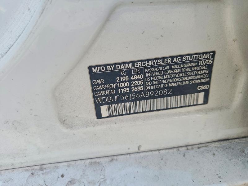 64148546 :رقم المزاد ، WDBUF56J56A892082 vin ، 2006 Mercedes-benz E350 مزاد بيع