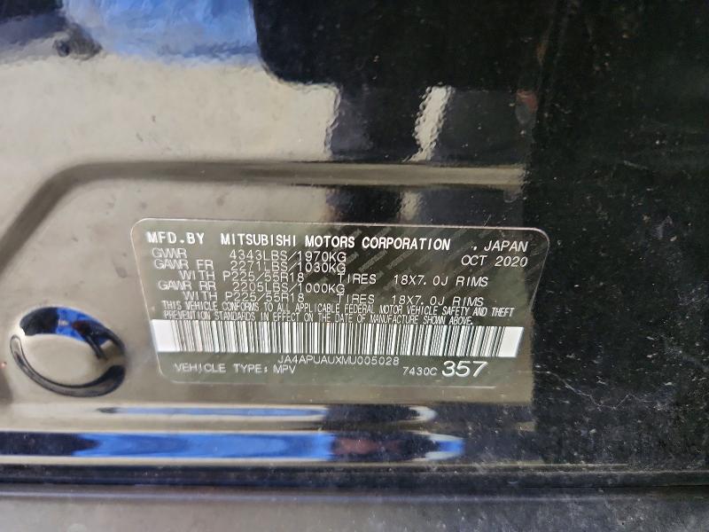 64675066 :رقم المزاد ، JA4APUAUXMU005028 vin ، 2021 Mitsubishi Outlander Sport مزاد بيع
