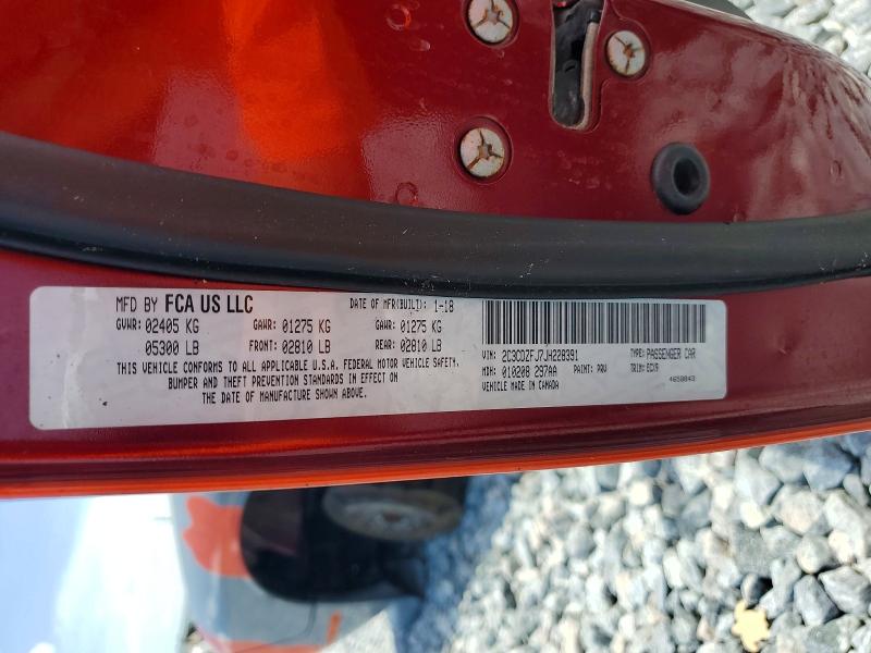 Aukcja sprzedaży 2018 Dodge Challenger, vin: 2C3CDZFJ7JH228391, numer aukcji: 65553256
