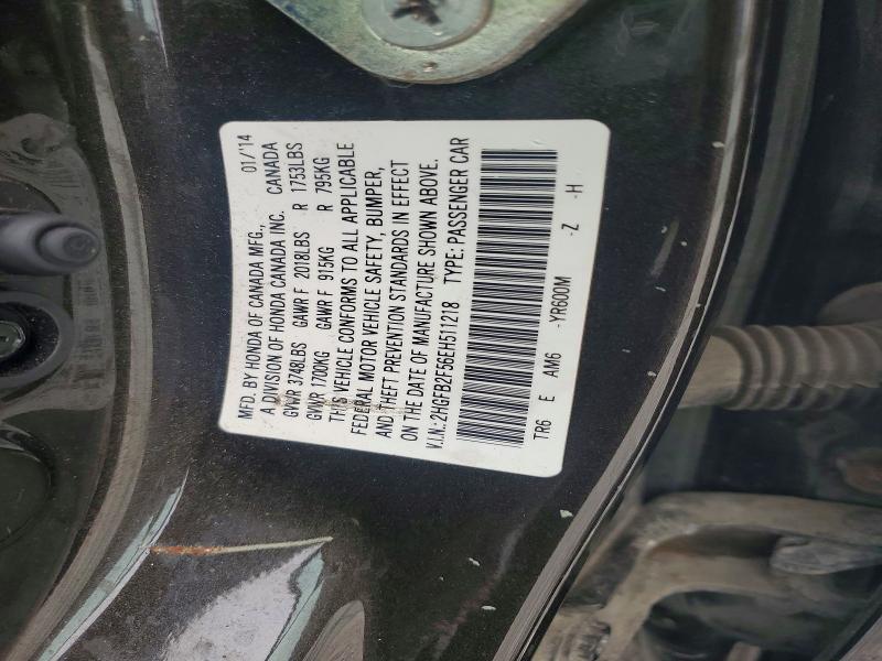 Aukcja sprzedaży 2014 Honda Civic, vin: 2HGFB2F56EH511218, numer aukcji: 63968856