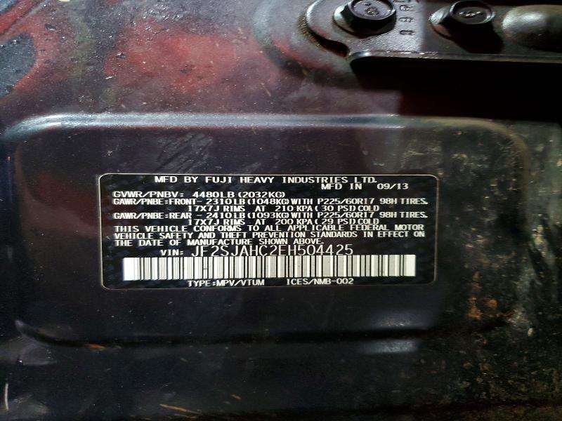 Aukcja sprzedaży 2014 Subaru Forester, vin: JF2SJAHC2EH504425, numer aukcji: 65517676