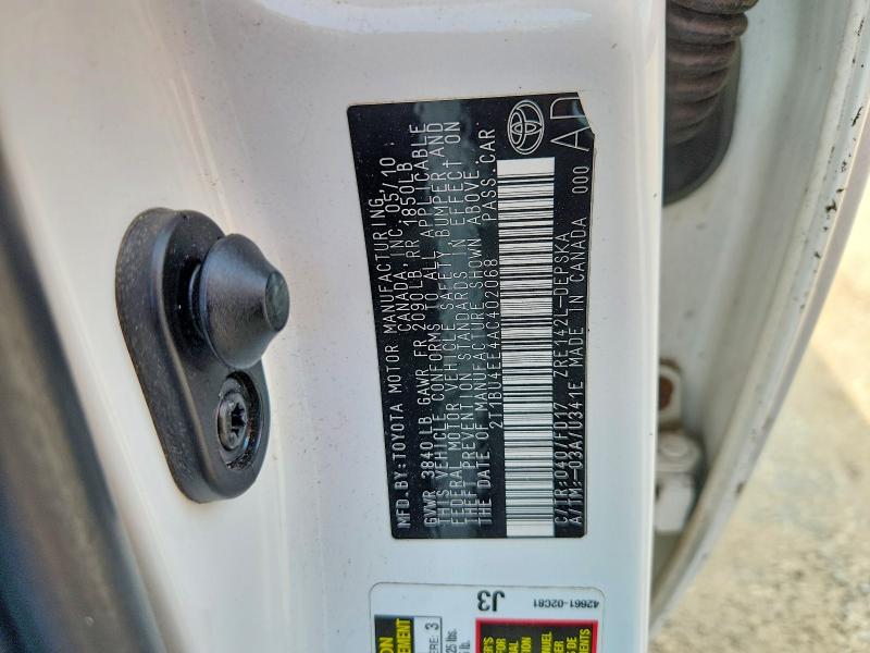 Продажа на аукционе авто 2010 Toyota Corolla, vin: 2T1BU4EE4AC402068, номер лота: 64807966