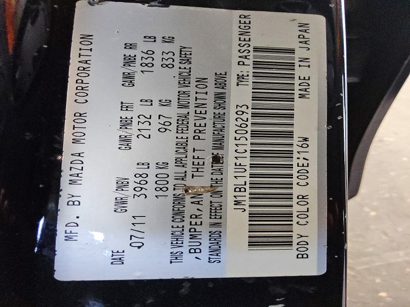 66805286 :رقم المزاد ، JM1BL1UF1C1506293 vin ، 2012 Mazda 3 مزاد بيع