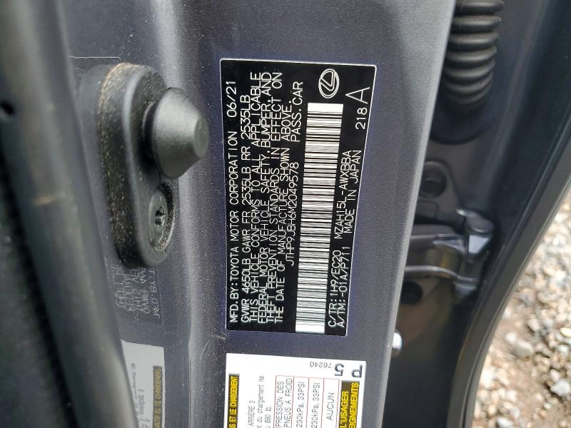 Aukcja sprzedaży 2021 Lexus Ux, vin: JTHP9JBH6M2049578, numer aukcji: 66979276