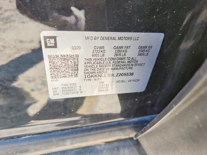 Aukcja sprzedaży 2020 Gmc Acadia, vin: 1GKKNLLS9LZ205538, numer aukcji: 67279976