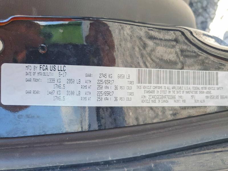 Aukcja sprzedaży 2017 Dodge Grand Caravan, vin: 2C4RDGEG8HR765906, numer aukcji: 67153916